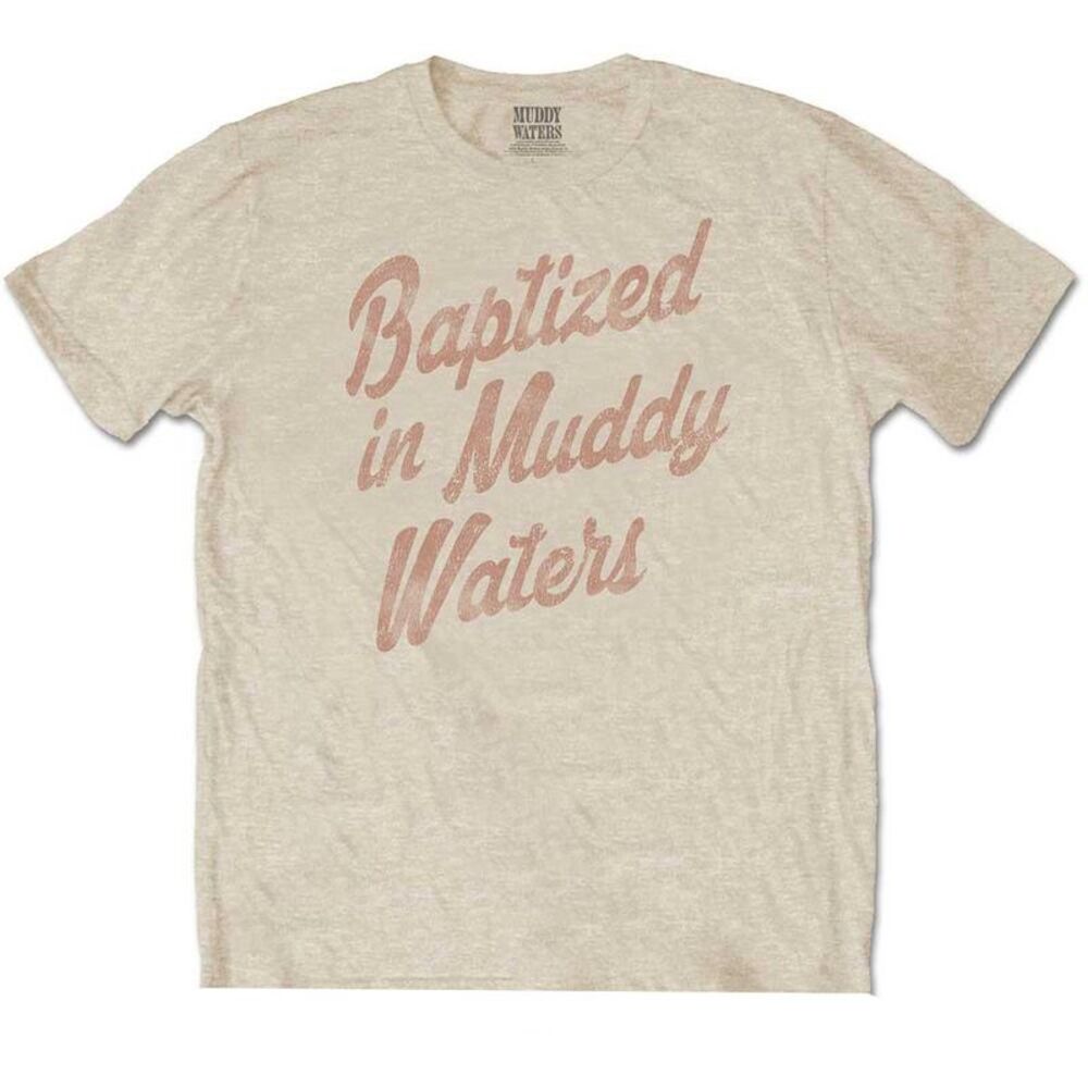 Muddy Waters Unisex Adult Baptized Cotton T-Shirt / Sand